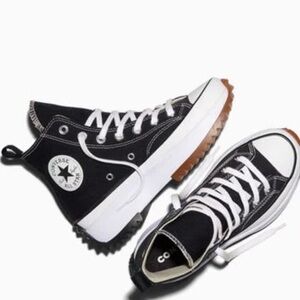 SOLD 
Converse Run Star Hike Platform Canvas Sneakers - Black/White/Brown